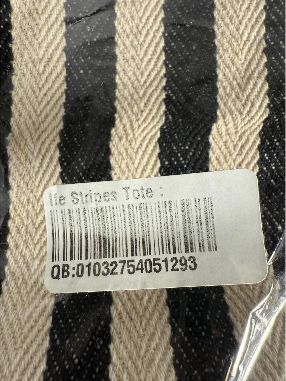 NWT Guadalupe Ife Striped Tote Handbag Black White - Picture 4 of 6